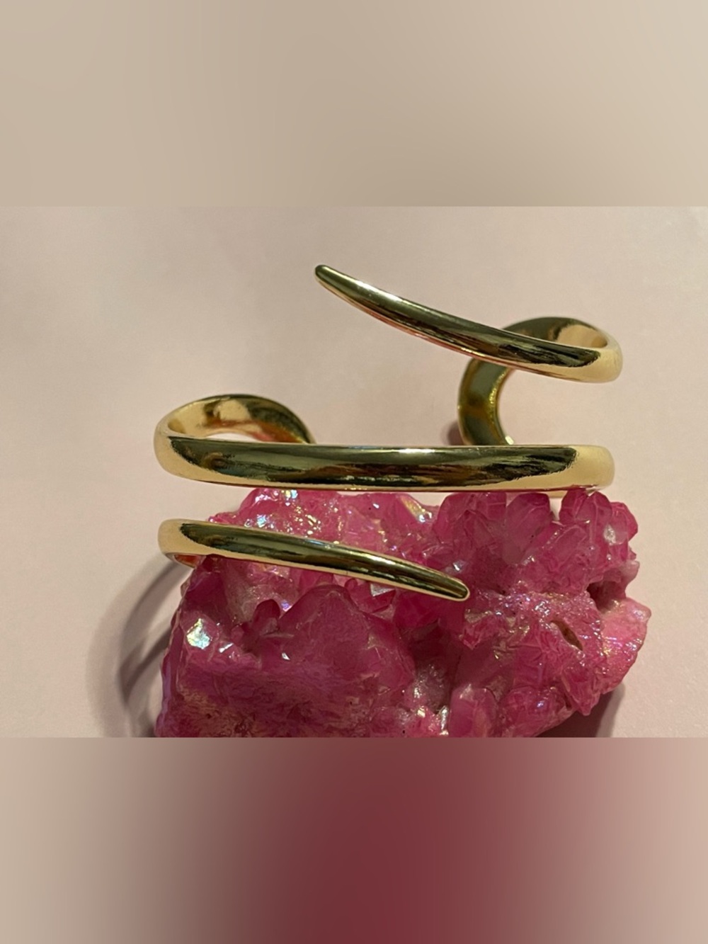 Unique Gold Tone Cuff Bracelet #9269
